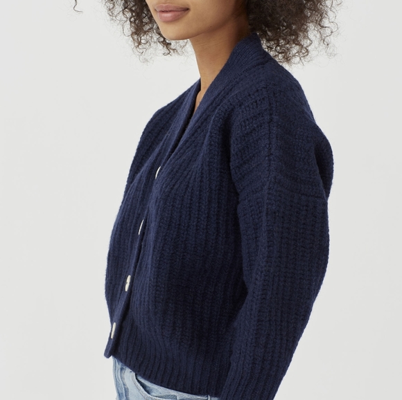 Babaa Cardigan no 19 Mini in Navy - Picture 3 of 6